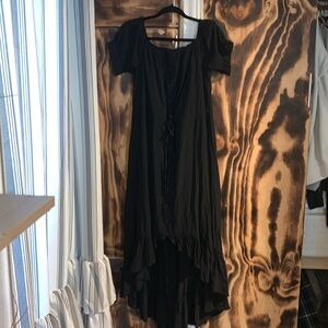 Black Dress buttons from top to bottom. Sz XL